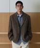 MUSINSA STANDARD [Harris Tweed] Herringbone Check Out Pocket Blazer [Brown]