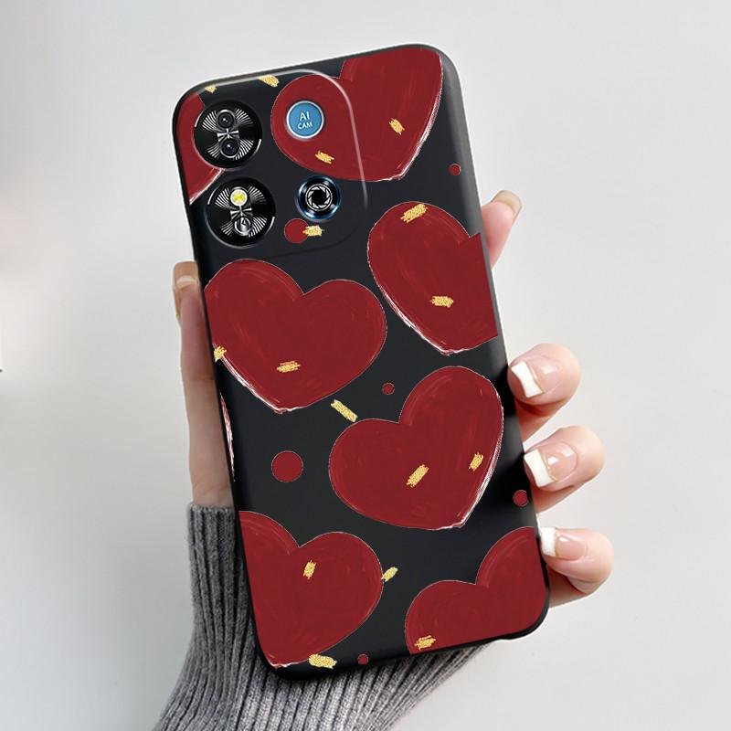 Чехол для Oukitel C57S/C57 Pro/C57 Plus/C57 Ultra/BLU J12, эстетичный, милый, с рисунком кота, черный, из мягкого силикона, противоударный