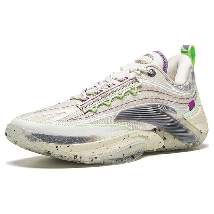 Anta Zap 1 ESG Cushioning, Wear Resistant Low top Basketball Shoes Men's Gray White 912411111Q-5