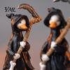 Funny Holiday Crafts Halloween Figurines Table Decor, Cute Ghost Duck Ornament, Resin Statue Festive Window Displays Figurine for Centerpiece