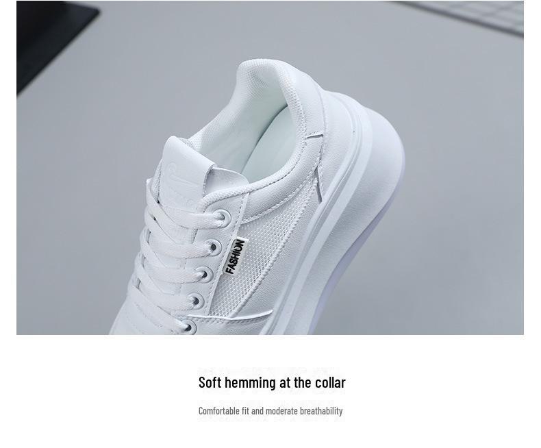 SH701 Женские модные белые повседневные туфли на платформе - Весна/Лето 2023