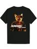 Graphic T-shirt - Bold Punk Rock Cat Design - Lightweight Breathable Polyester Tee for Concerts