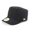New Era Military Work 7 Cotton Black Size 23J Cap, Black/White/Twill, 1/8" WM-01 SWHI,