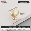 Oukali New Release Modern French Furniture Cabinet Handle Kitchen Drawer Brushed Copper Zinc Pull Handles