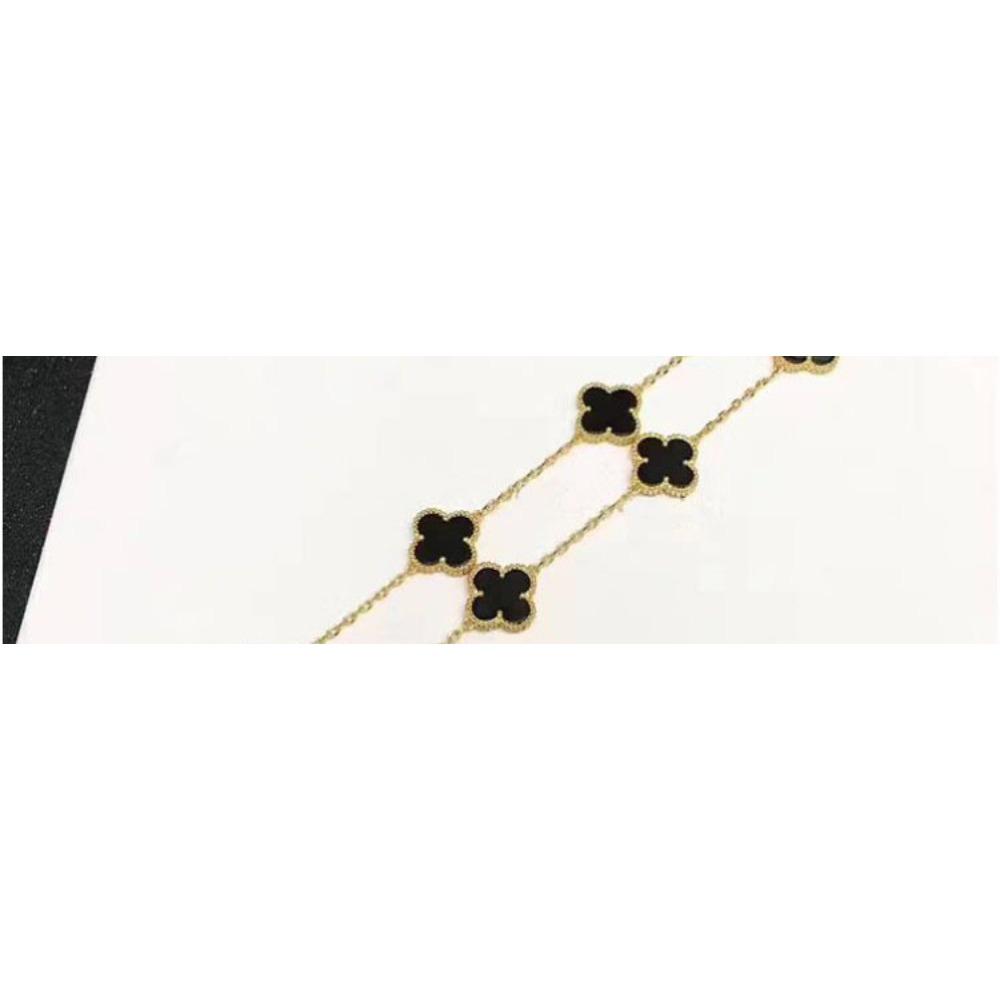 Браслет из 15-миллиметрового четырехлистного клевера и пяти цветков для женщин, 18-каратный, высококачественный, модный, не теряет цвет