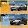 Motoforti Waterproof Car Cover Car Outdoor Full Car Cover for Tesla Model Y 210DBlack Blue with Door Zipper All Weather
