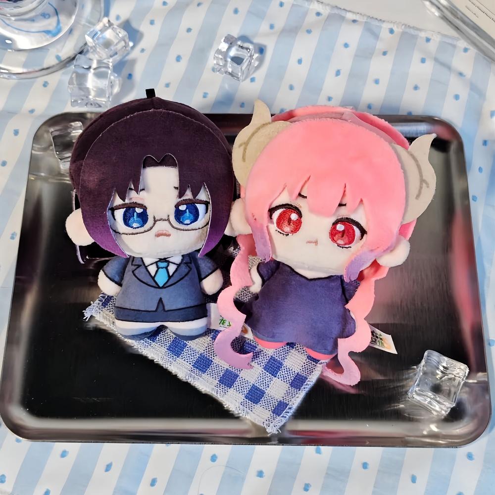 Miss Kobayashi Dragon Maid 10cm Plush Doll Tohru Kanna Kobayashi Collectible Plush Pendant Backpack Decor Gifts Stuffed Toys