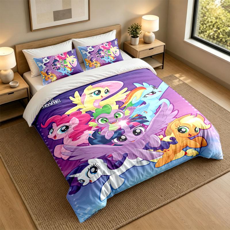 3-предметный комплект постельного белья My Little Pony Мягкая простыня и две наволочки Декор для спальни дома
