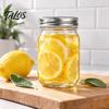 Food Storage Containers for Kitchen Wide Mouth Glass Mason Jar with Airtight Lid, Reusable Clear Jars DIY Candles Container, Easy Cleaning Canning And