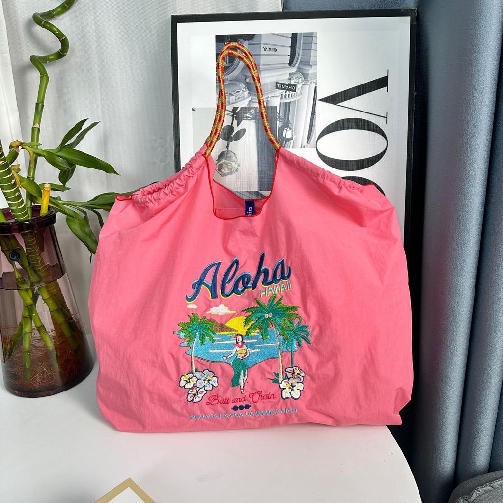 Embroidery Shopping Bag Women'S Fashion Niche Large Capacity Shoulder Bag Tide