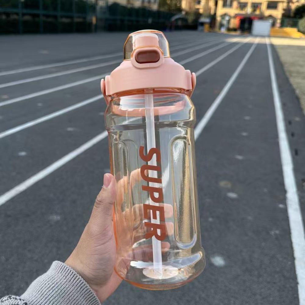 With Straw Water Cup with Straw 1.3L 1.5L 2L Fitness Drinking Bottle Hiking