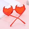 Heart Shape Halloween Cosplay Glasses Devil Horn UV Protection Sun Glasses  for Women Men