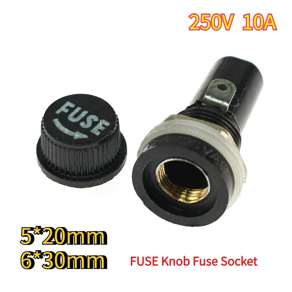 5pcs 250V Glass Fuse Holders 5*20mm 6*30mm Fuse Holder 5x20 6x30 Insurance Tube Socket Kit Fuse Holders1