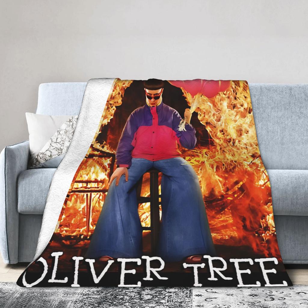 Плед Oliver Tree Уродливое Прекрасно Покрывало Флис Смешной Дышащий Плед для Дома Весна/Осень