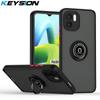 KEYSION Модный матовый чехол для Xiaomi Redmi A1, прозрачный силиконовый + ПК, металлическое кольцо-подставка, противоударная задняя крышка для телефона Redmi A1