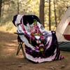 Personalized Custom Name Blanket - Demon Slayer character theme Print Design,Blanket for Sofa,Bed,Travel,Camping - Soft and Warm, Great Gift