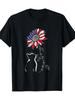 American Flag Sunflower Cat Faith Hope Love T-shirt