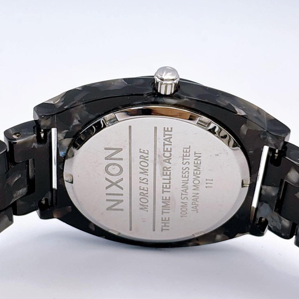 Б/У Часы NIXON Time Teller Ацетат Мрамор Рабочие Хорошее Состояние