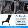 Для Chevrolet Camaro 2016-2024 Комплекты из кованого углеродного волокна Полная отделка приборной панели, панели переключения передач, аксессуары для автомобиля, наклейка