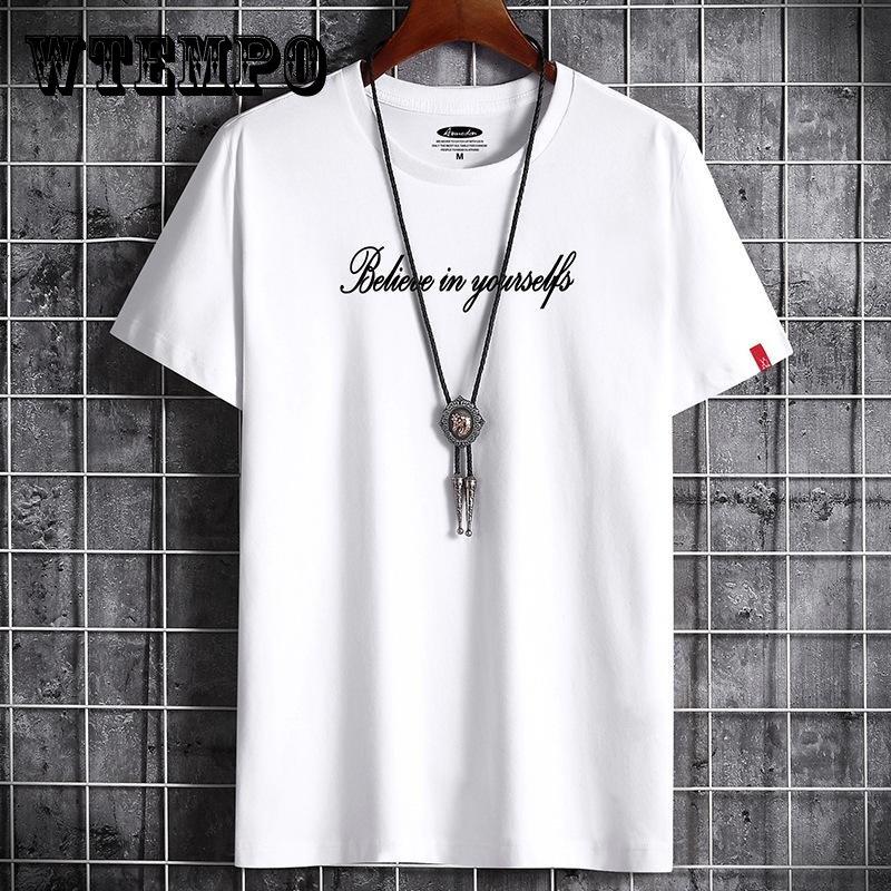 Summer Short-sleeved T-shirt Men's Round Neck Trend Half Sleeve Men's Bottom Shirt