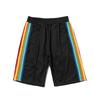 Mens Cotton Striped Sporty Shorts With Drawstring Waist Lightweight Casual Pants Teens Adults