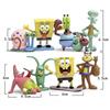 Аниме Фигурка Губка Боб Патрик Звезда Осьминог Брат Ручная Работа Модель Мультяшные Игрушки для Украшений Набор 6 ШТ./8 ШТ. Украшение для Торта