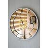 Real Mirror Wall Clock 40 Cm Elegance Modern Living Room Gold