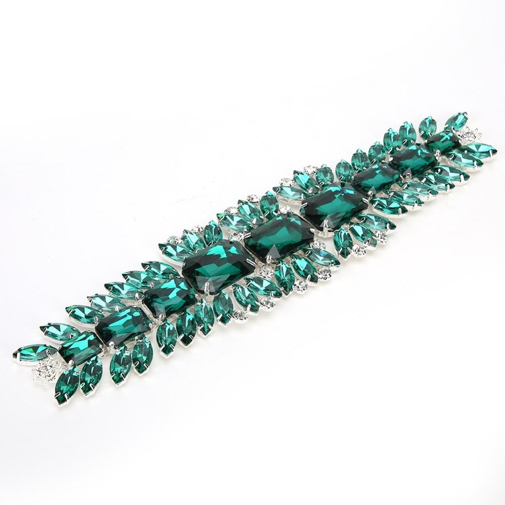 2pcs Rhinestones Trims Rhinestone Chain Trim Sparkly Rhinestone Applique Clothing DIY