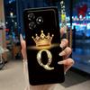 Красивый защитный чехол для телефона со буквой из алфавита и короной для ZTE Blade A36, мягкий силиконовый, черный, противоударный корпус, чехол для ZTE Blade A36