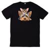 T-Shirt Lustiges Beste Freunde Katze und Hund Motiv