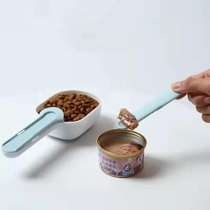 Новая ложка для корма для кошек и собак, 1 шт., с ручкой, ложка для корма для собак, принадлежности для животных
