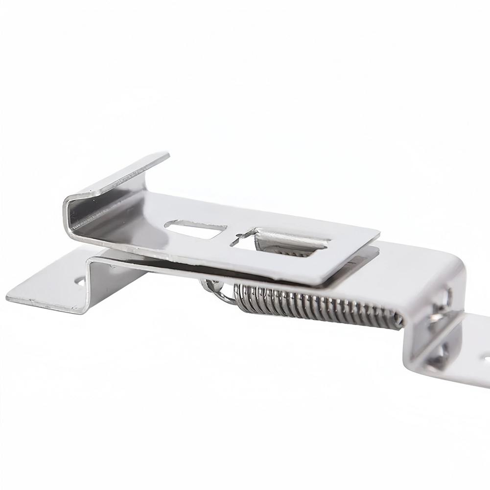 2 шт., нержавеющая сталь, прямоугольный подпружиненный кронштейн для номерного знака автомобиля, зажимы для держателя рамы автомобиля, зажимы для номерного знака прицепа