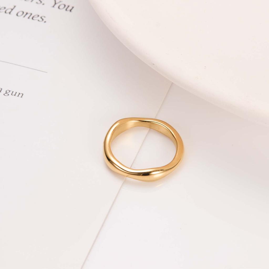 Геометрическое гладкое кольцо Мёбиуса, Покрытие из титановой стали, Кольцо для ношения в стопке, Женское нишевое, для продвинутых