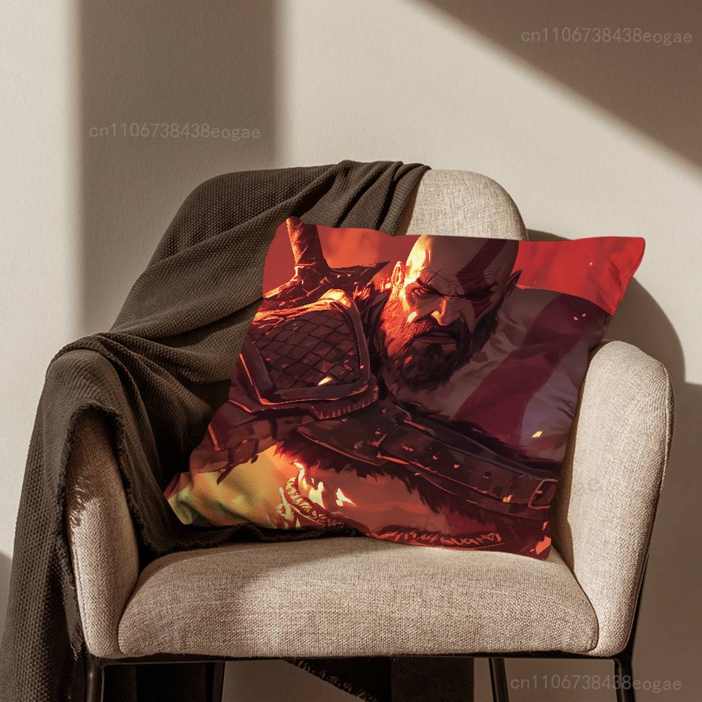 Игровой чехол на декоративную подушку G-God OF W-War, классный, для размеров 45x45 см, 55x55 см, 30x30 см, для декора дома, спальни и как защита