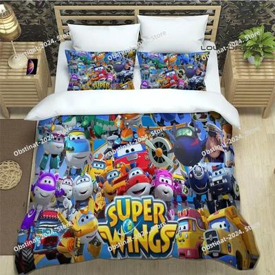 Милый мультяшный набор постельного белья Super Wings изысканный комплект принадлежностей пододеяльник комплект одеяла постельный комплект роскошный подарок на день рождения