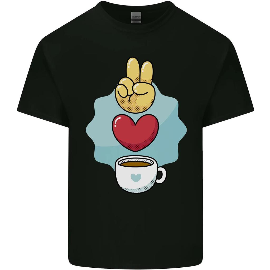 Peace Love Coffee Kids T-Shirt Childrens