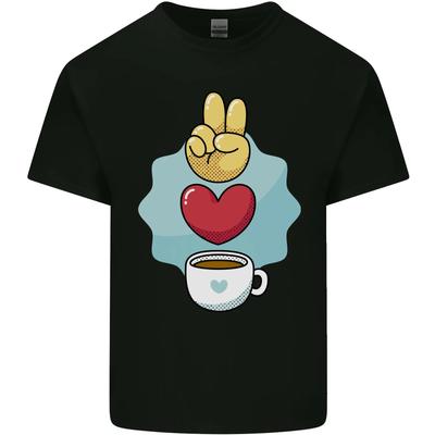 Peace Love Coffee Kids T-Shirt Childrens