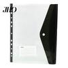 11 Hole Punched File Sleeves Binder Pockets for A4 Binders, Plastic Expanding Folders Project Organizer with Snap Closure & Transparent Label