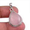Натуральный Розовый Кварц Драгоценный Камень Ручной Работы 925 Стерлинговое Серебро Подарок Подвеска 1.50" O3I93