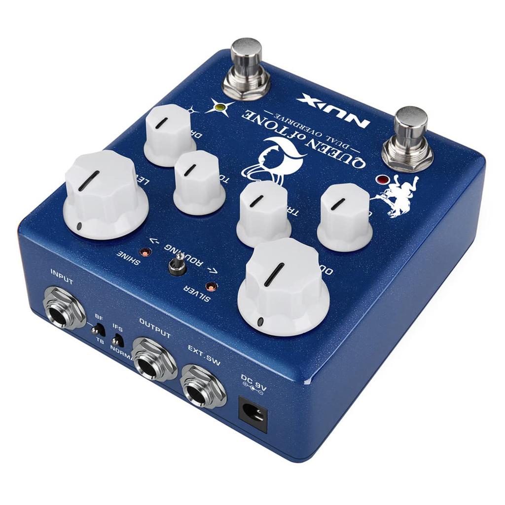 NUX Queen of Tone Dual Overdrive Pedal Stacking Knight and Morning Star NDO-6