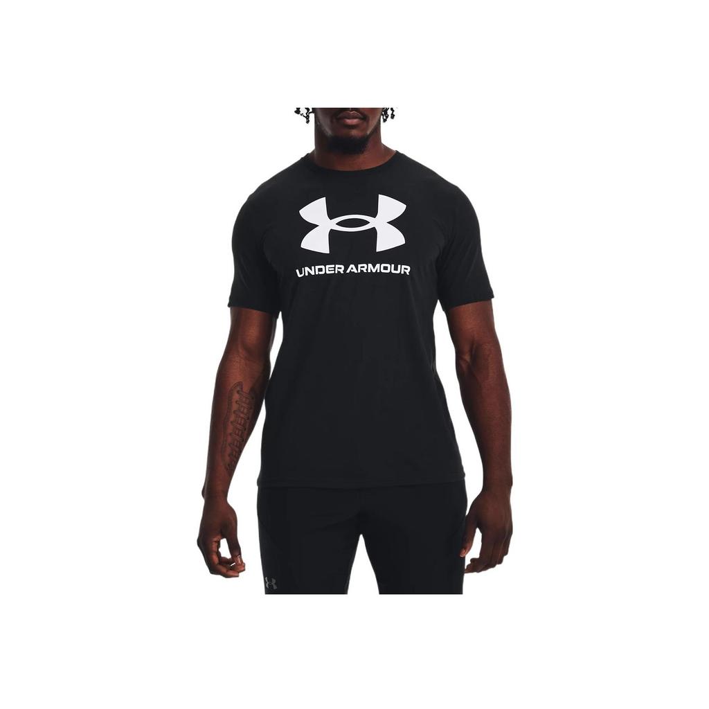 Under Armour Повседневная спортивная футболка с большим логотипом, мужские топы, черная 1370862-001