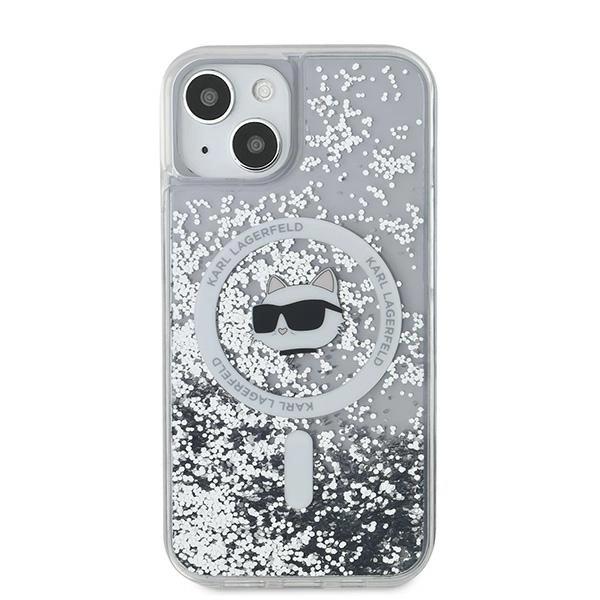 Etui Karl Lagerfeld Liquid Glitter Choupette Head Magsafe Na Iphone 15 / 14 / 13 - Przezroczyste