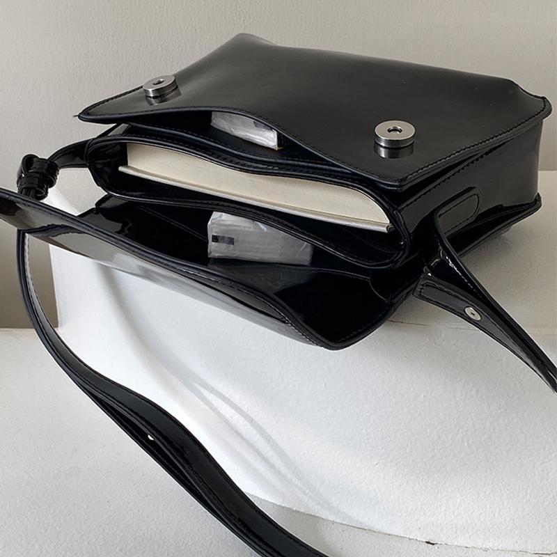 Retro Patent Leather New Women's Underarm Bag Fashion Small Square Shoulder Messenger Bags Casual All-match Handbags
