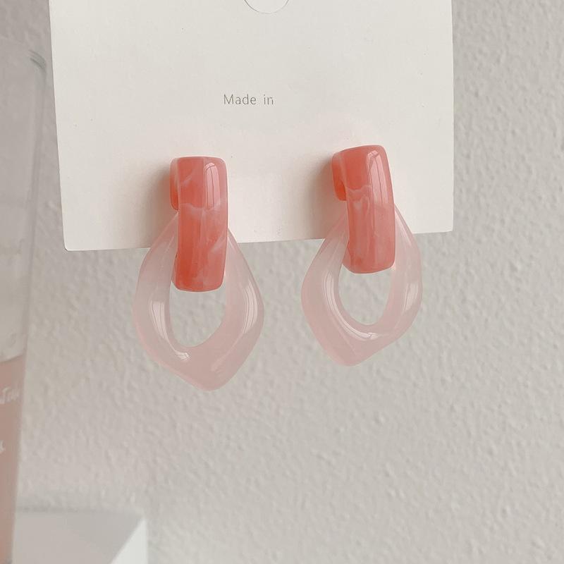 Красочные прозрачные акриловые серьги-капли для женщин, геометрические полые массивные серьги-капли для девочек, модные ювелирные изделия, подарок