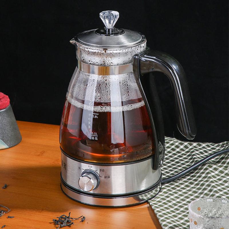 Чайник домашний автоматический стеклянный чайник для кипячения маленький офисный паровой чайник электрический чайник изоляционный горшок