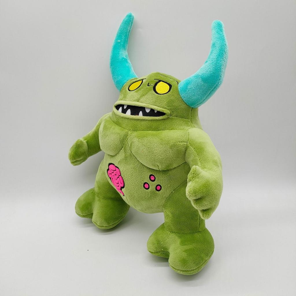 Плюшевая кукла Green Horror Horn, мягкая подушка, мягкая плюшевая игрушка-кукла, декоративная подушка для объятий, подарок на день рождения для любителей аниме