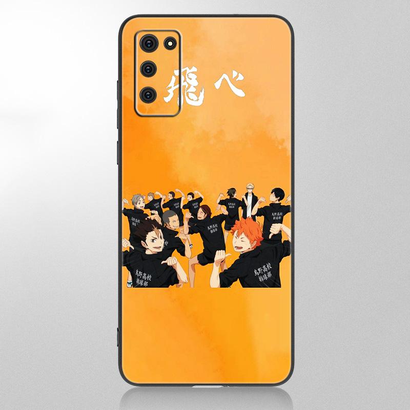 Чехол для волейбола с аниме Oya Haikyuu для Samsung Galaxy A12 A02S A22 A32 A52 A72 A71 A51 A41 A31 A21 A11 A50 A70 A20S, черный чехол
