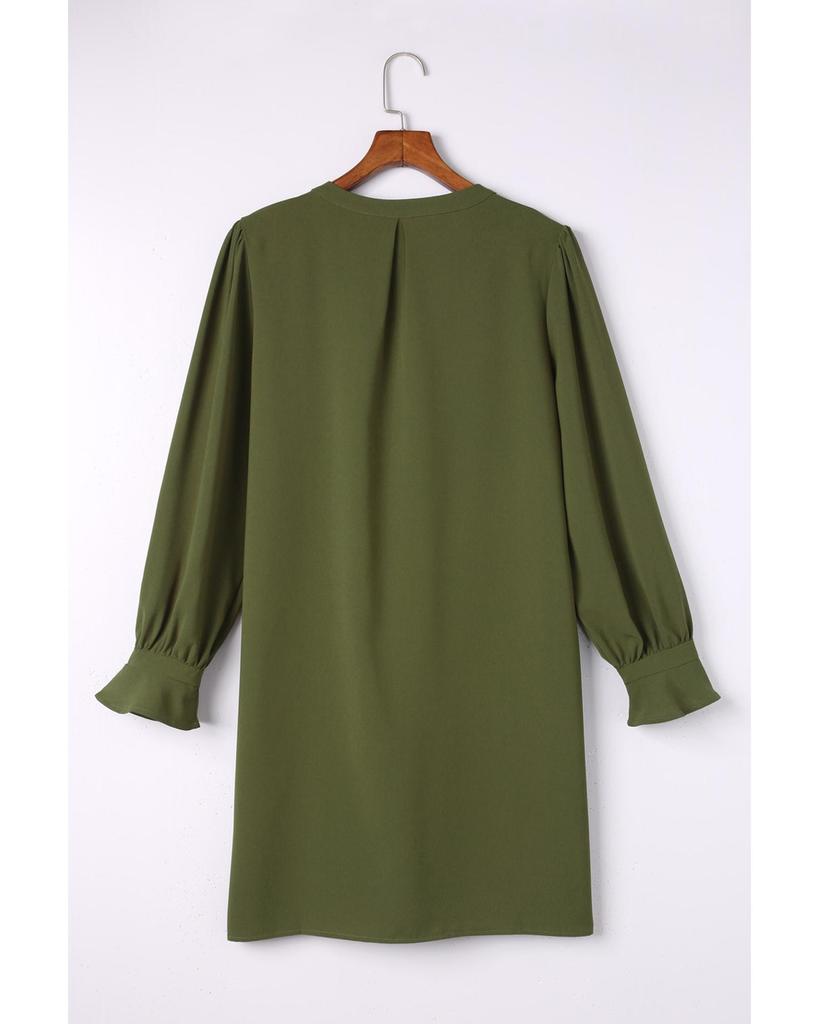 Azura Exchange Платье-рубашка с оборками на рукавах