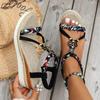 Large Size Wedge Heel Sandals Women's 2025 Summer New Bohemian Style Platform Elastic Casual Sandals Women