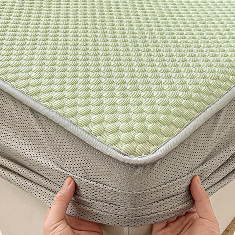Прохладная на ощупь ледяная ткань матрас простыня для двуспальной кровати стеганый натяжной летний прохладный коврик мат резинка покрывала (нет наволочек)